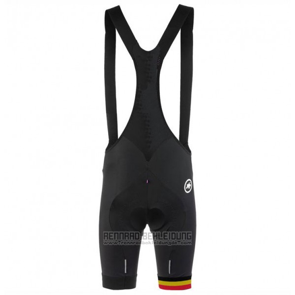 2017 Fahrradbekleidung Assos Champion Belgien Trikot Kurzarm und Tragerhose